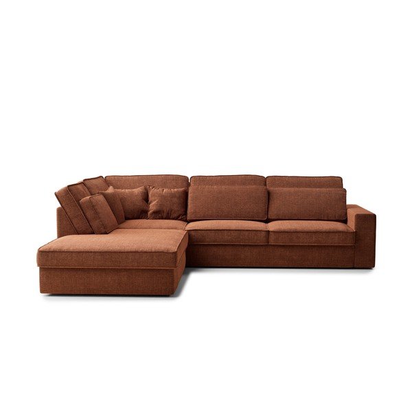 Vario spalvos kampinė sofa iš šenilinio audinio (su kairiuoju kampu/„L“ formos) Kirou – Maison de Rêve