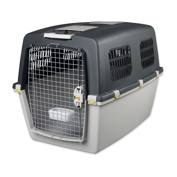 Pilkos spalvos vežimėlis augintiniams visi augintiniai 104x73 cm  Trixie Gulliver 7 L – Plaček Pet Products