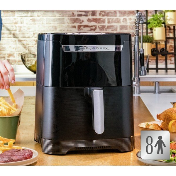 Juodos spalvos oro gruzdintuvė Easy Fry & Grill XXL EY801815 – Tefal-image-1