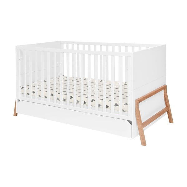 Balta vaikiška lovelė su stalčiumi BELLAMY Lotta, 70 x 140 cm