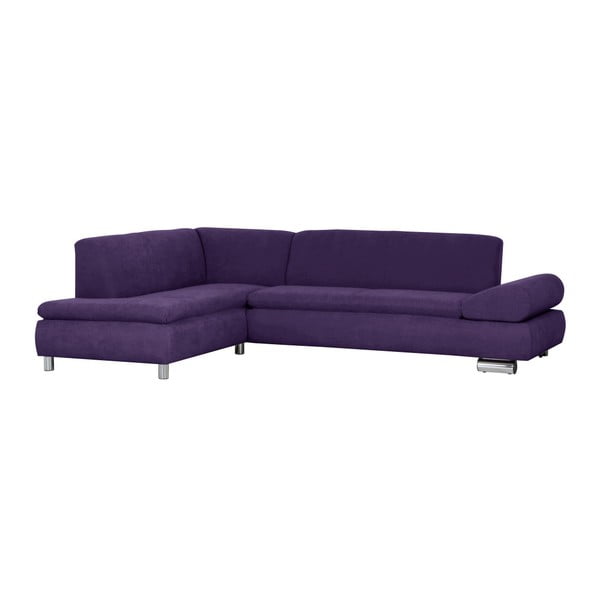 Violetinė kampinė sofa su reguliuojamu porankiu "Max Winzer Palm Bay", kairysis kampas