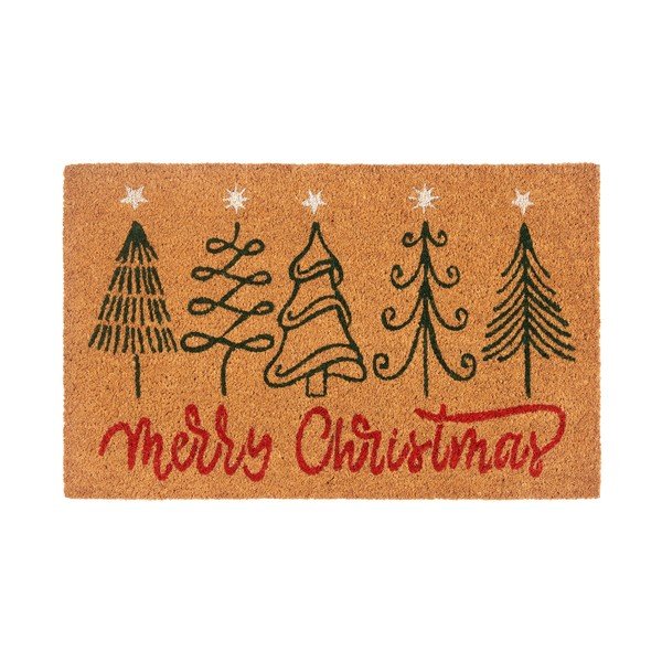 Iš kokoso pluošto grindų kilimėlis su Kalėdų motyvu 40x70 cm Merry Christmas – Hanse Home