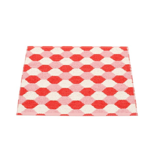 Raudonos spalvos lauko ir vidaus kilimas 60x70 cm Dana Coral – Pappelina