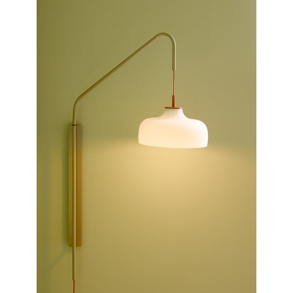 Baltos spalvos/smėlio spalvos sieninė lempa su kištuku ø 29 cm Current – Hübsch-image-2