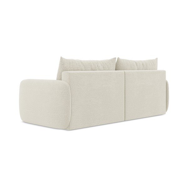 Kreminės spalvos sulankstoma/su sandėliavimo vieta sofa 238 cm Kalena – Makamii-image-4
