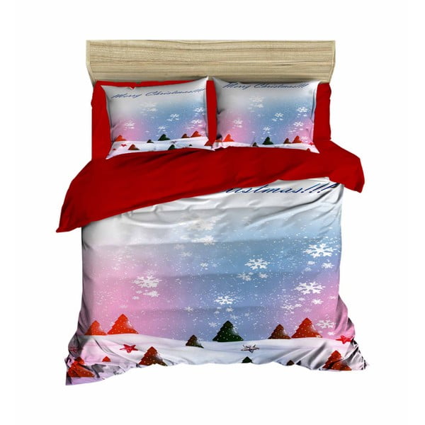 Kalėdinė dvivietės lovos patalynė su paklode "Nevada", 160 x 220 cm