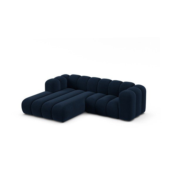 Kampinė sofa tamsiai mėlynos spalvos (su kairiuoju kampu) Lupine – Micadoni Home-image-1