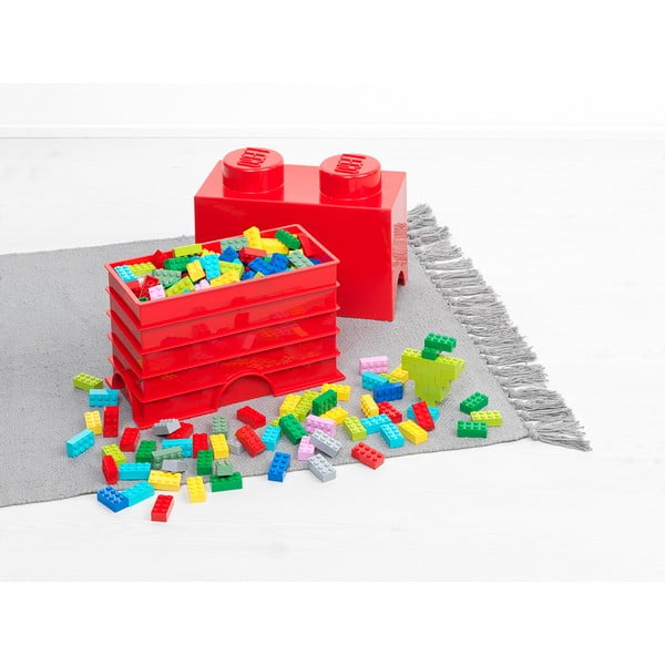 Raudona dviguba daiktadėžė LEGO®-image-3