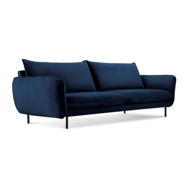 Mėlyna aksominė sofa Cosmopolitan Design Vienna, 230 cm