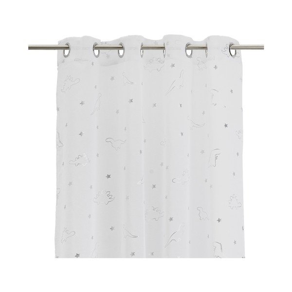 Baltos spalvos/sidabrinės spalvos permatoma užuolaida 140x260 cm Dinos – Casa Selección