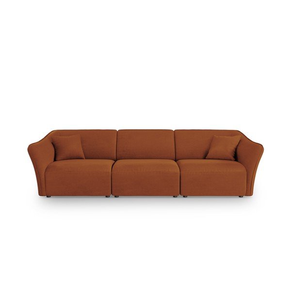 Iš boucle sofa raudonos plytų spalvos 292 cm Tokyo – Cosmopolitan Design