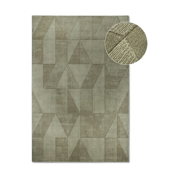 Rankų darbo iš vilnos kilimas žalios spalvos 80x150 cm Ursule – Villeroy&Boch