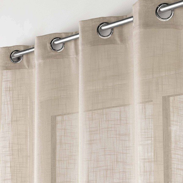 Permatoma užuolaida rudos spalvos 140x280 cm Haltona – douceur d'intérieur-image-1