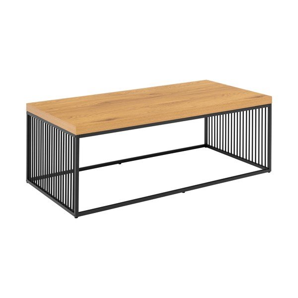 Kavos staliukas natūralios spalvos su ąžuolo dekoro stalviršiu 60x120 cm Strington – Actona-image-2