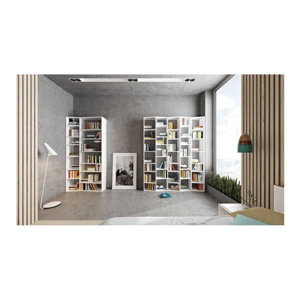 Knygų spinta  baltos spalvos 108x224 cm Valsa – TemaHome-image-3
