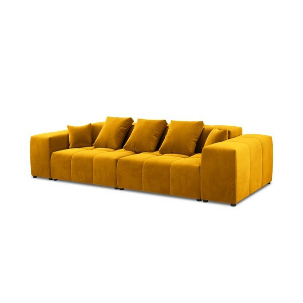 Geltono aksomo sofa 320 cm Rome Velvet - Cosmopolitan Design-image-2