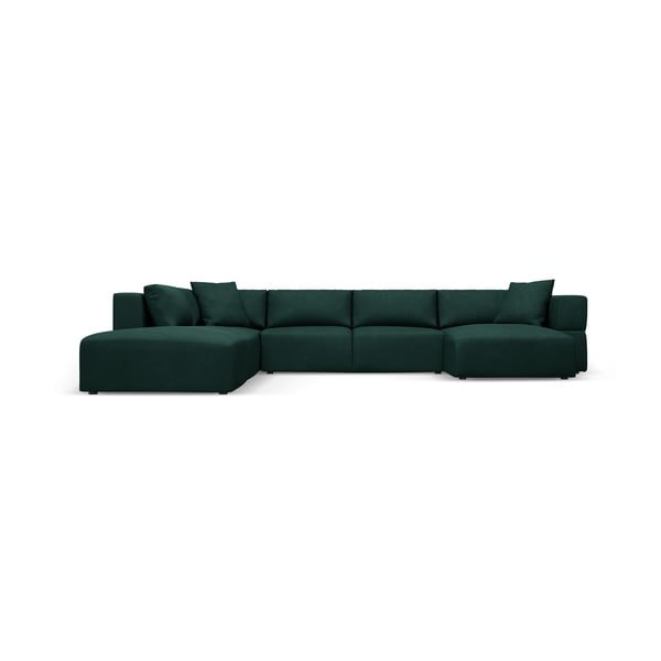 Kampinė sofa žalios spalvos (su kairiuoju kampu/„U“ formos) Esther – Milo Casa