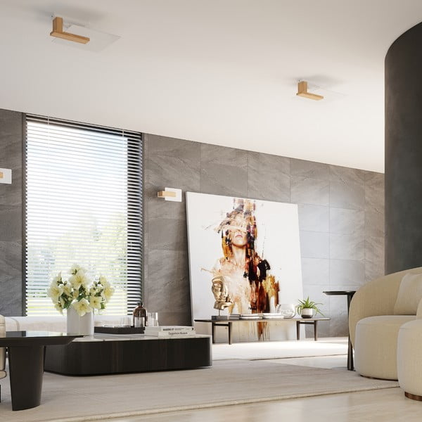 Lubinis šviestuvas natūralios spalvos 40x47.5 cm su stiklo gaubtu Parola – Sollux-image-3