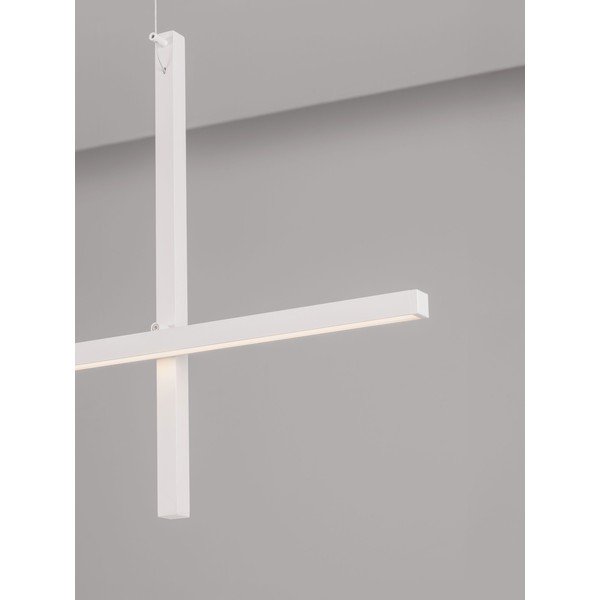Matinės baltos spalvos iš aliuminio kabantis šviestuvas LED su gaubtu iš akrilo stiklo Looma – Nova Luce-image-2
