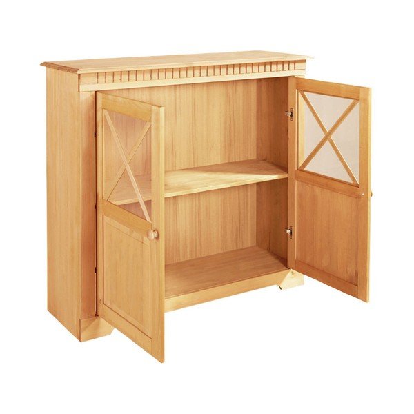 Iš pušies masyvo vitrina natūralios spalvos 95x35 cm Lisa – Støraa-image-3