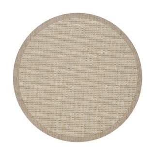 Apvalios formos lauko kilimas smėlio spalvos ø 120 cm Giza – Ayyildiz Carpets