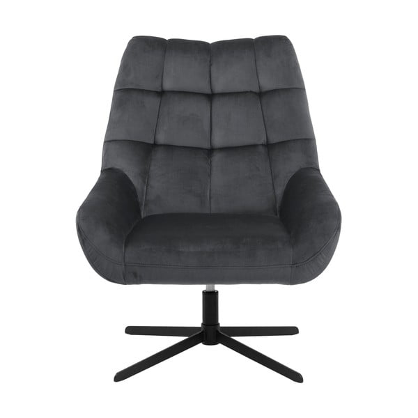 Pilkos spalvos pasukamas iš velveto krėslas Paris – Actona-image-2