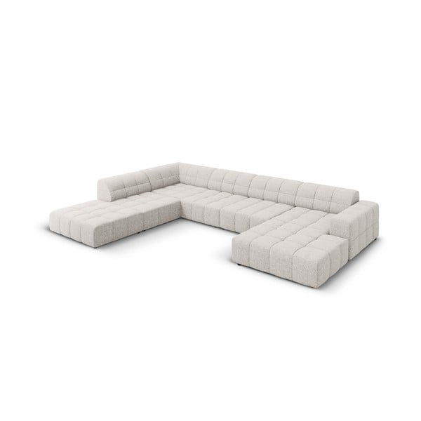 Kampinė sofa šviesiai pilkos spalvos (su kairiuoju kampu/„U“ formos) Chicago – Cosmopolitan Design-image-3