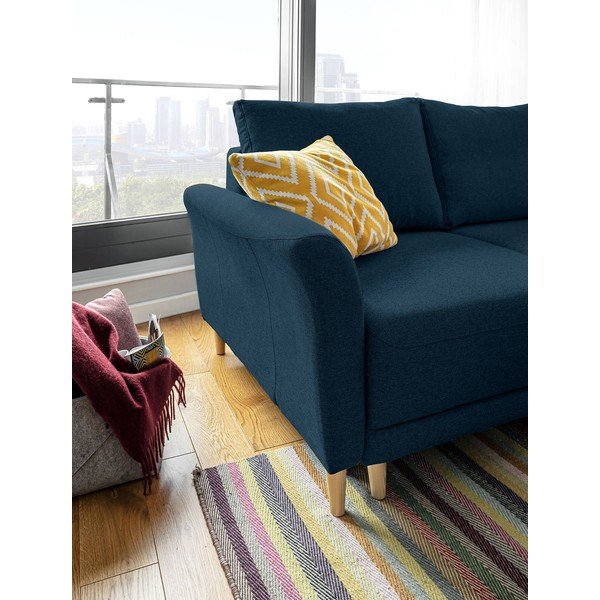 Tamsiai mėlyna sofa-lova Miuform Lovely Annie, dešinysis kampas-image-4