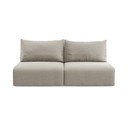 Taupe spalvos sulankstoma/su sandėliavimo vieta sofa iš velveto 216 cm Kalena – Makamii