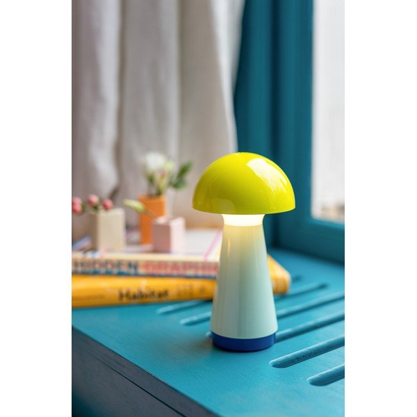 Stalinis šviestuvas geltonos spalvos/šviesiai mėlynos spalvos LED su pritemdymo funkcija (aukštis 18 cm) Bobbi – Remember-image-1