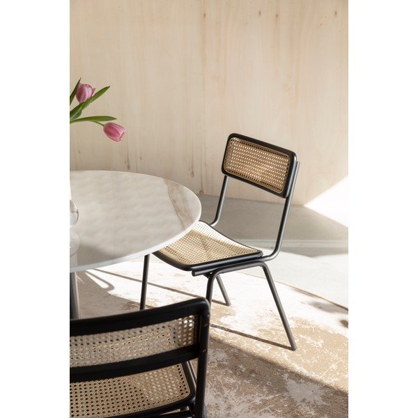 2 juodos rotango valgomojo kėdės Jort - Zuiver-image-1