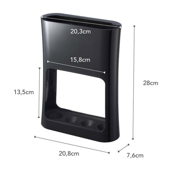 Juodas skėčių stovas YAMAZAKI Oval-image-4