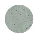 Skalbiamas/rankų darbo iš medvilnės vaikiškas kilimas šviesiai žalios spalvos ø140 cm Round Dot Blue Sage – Lorena Canals