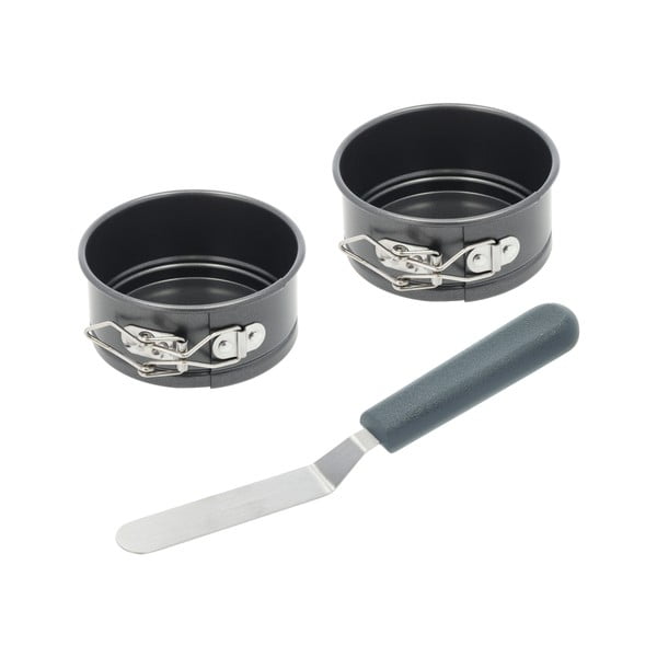 Iš plieno kepimo formų rinkinys su priedu 3 vnt. tortams ø 10 cm – Blomsterbergs