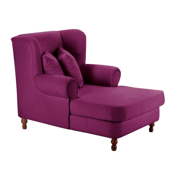 Violetinės spalvos fotelis Max Winzer Mareille Velour Violet