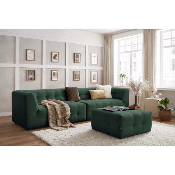 Tamsiai žalia sofa 324 cm Kleber - Bobochic Paris-image-1