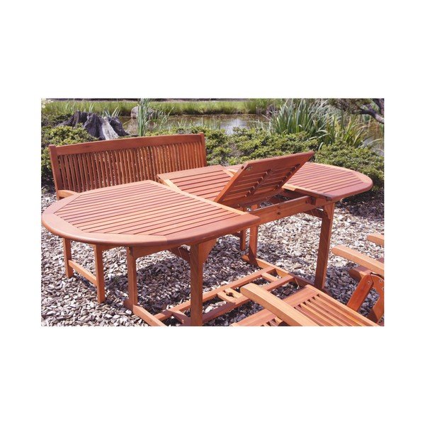 Iš eukalipto masyvo sodo valgomojo stalas 90x150 cm Stockholm – Garden Pleasure-image-2