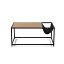 Juodos spalvos/natūralios spalvos kavos staliukas iš ąžuolo 60x99 cm Bayen – Bonami Essentials
