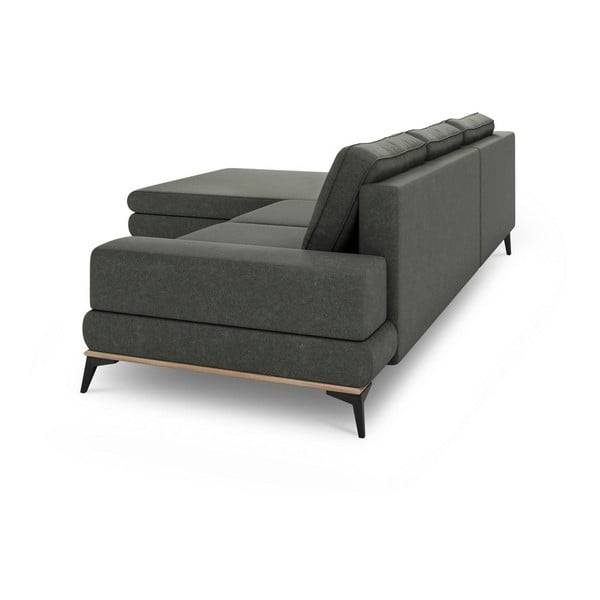 Tamsiai pilka kampinė sofa-lova Windsor & Co Sofas Planet, kairysis kampas-image-4