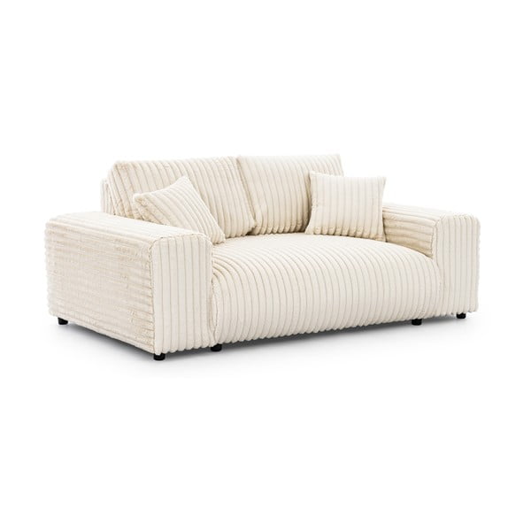 Kreminės spalvos iš kordinio velveto sofa 178 cm Justin – Ropez
