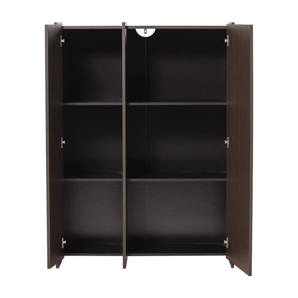 Tamsiai rudos spalvos spintelė iš uosio 102x140x44 cm Brock – WOOOD-image-3