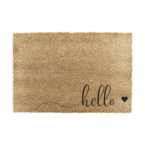 Iš kokoso pluošto grindų kilimėlis 40x60 cm Hello Scribble – Artsy Doormats