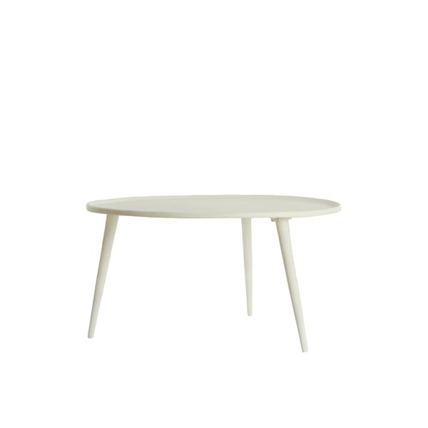 Iš metalo apvalios formos kavos staliukas kreminės spalvos ø 67,5 cm Babina – Light & Living-image-1