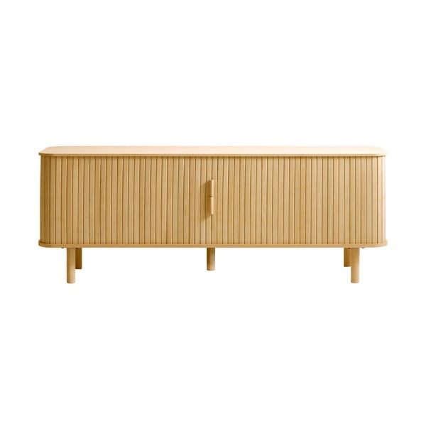 TV spintelė natūralios spalvos iš ąžuolo 160x56 cm Cavo – Unique Furniture-image-4