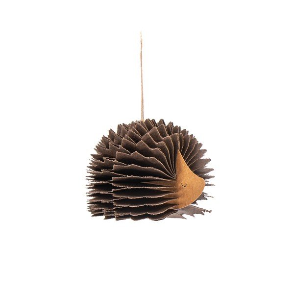 Iš popieriaus rankų darbo eglutės papuošimas 10 cm Honeycomb Hedgehog – Sass & Belle