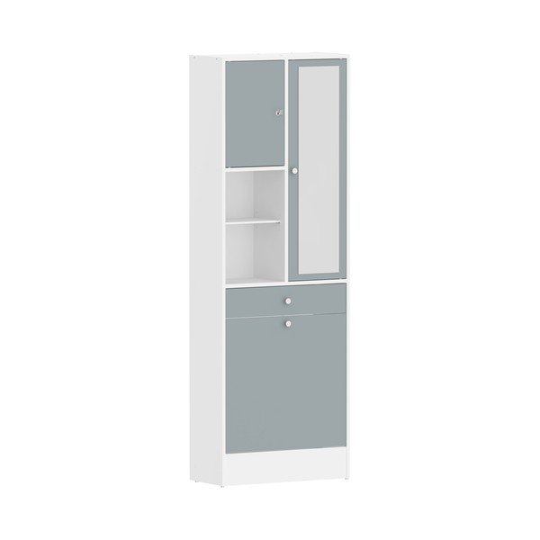 Vonios daiktadėžė baltos spalvos/pilkos spalvos 63x181 cm Combi – TemaHome-image-2