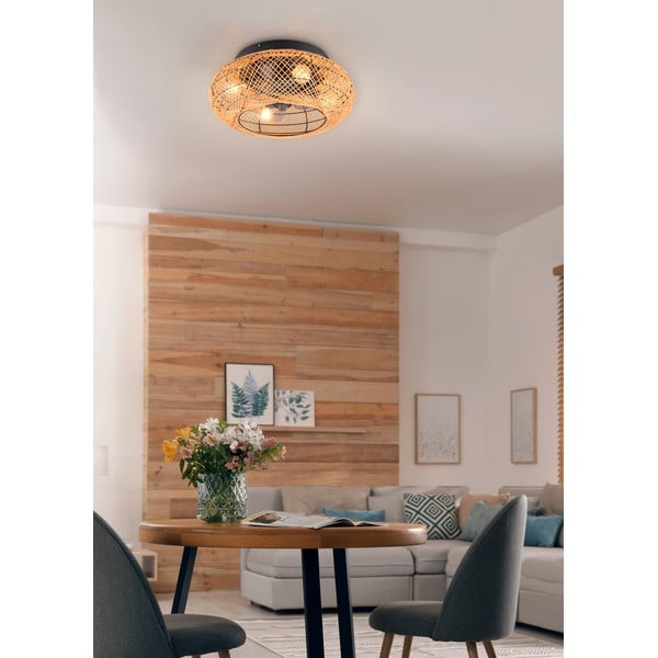 Rudos spalvos lubinis šviestuvas su nuotolinio valdymo funkcija/su ventiliatoriumi Lillesand – Reality-image-2