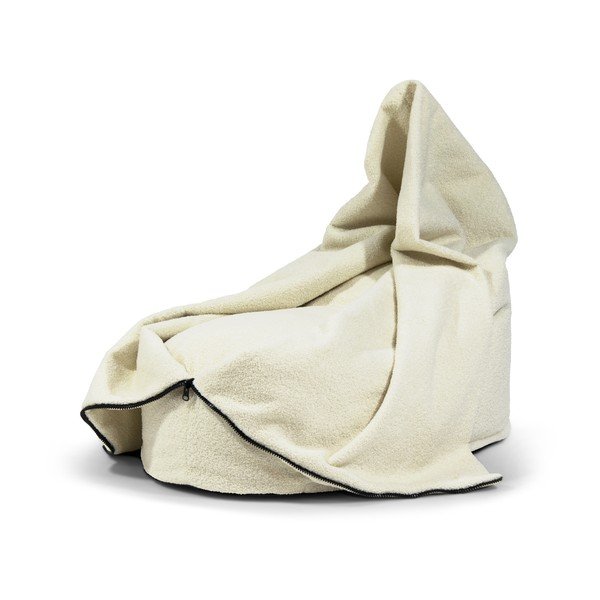 Kreminės spalvos iš boucle vaikiškas sėdmaišis Cocoon 80 – SLOWDOWN-image-3