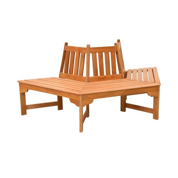 Natūralios spalvos medžio masyvo sodo suoliukas Ontario – Garden Pleasure