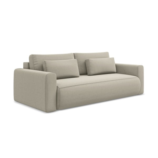 Smėlio spalvos iš velveto sulankstoma/su sandėliavimo vieta sofa 238 cm Kapua – Makamii-image-3